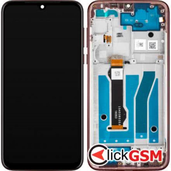 Piesa Display Original Cu Touchscreen Si Rama Rosu Motorola Moto G8 Plus 2xhl