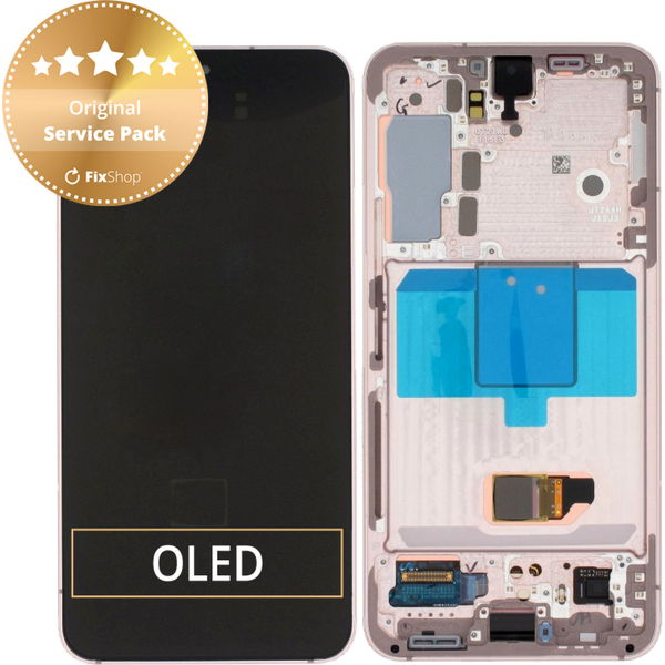Samsung Galaxy S22 S901B - Ecran LCD + Sticla Tactila + Rama (Pink Gold) - GH82-27520D, GH82-27521D Genuine Service Pack