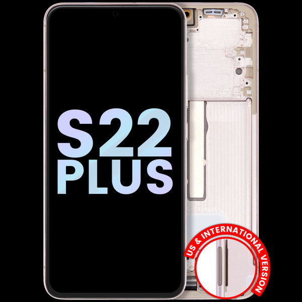 Samsung Galaxy S22+ · OLED Assembly With Frame For Samsung Galaxy S22 Plus 5G (Service Pack) (Pink Gold)
