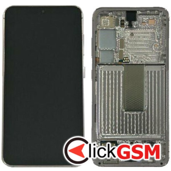 Piesa Display Original Cu Touchscreen Si Rama Roz Samsung Galaxy S23 344d