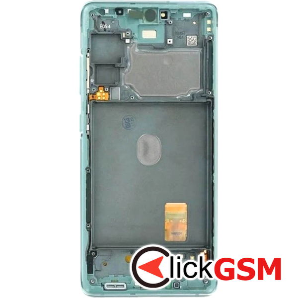 Piesa Display Original Cu Touchscreen Si Rama Verde Deschis Samsung Galaxy S20 Fe 40gu