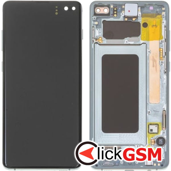 Piesa Piesa Display Original Cu Touchscreen Si Rama Verde Samsung Galaxy S10.plus 12a7