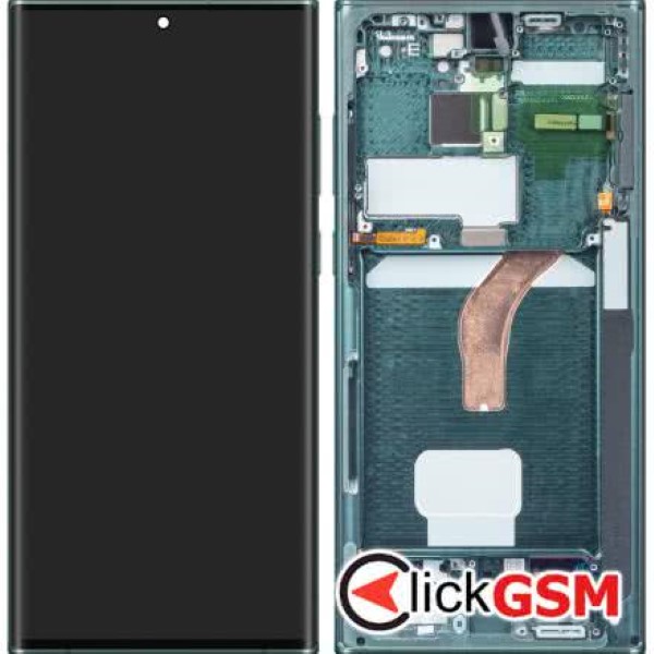 Piesa Display Original Cu Touchscreen Si Rama Verde Samsung Galaxy S22 Ultra 1k1m