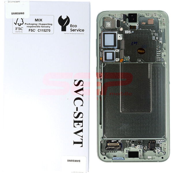 Samsung Galaxy S24+ · LCD+Touchscreen cu Rama Samsung Galaxy S24 Plus / S926 GREEN Service Pack