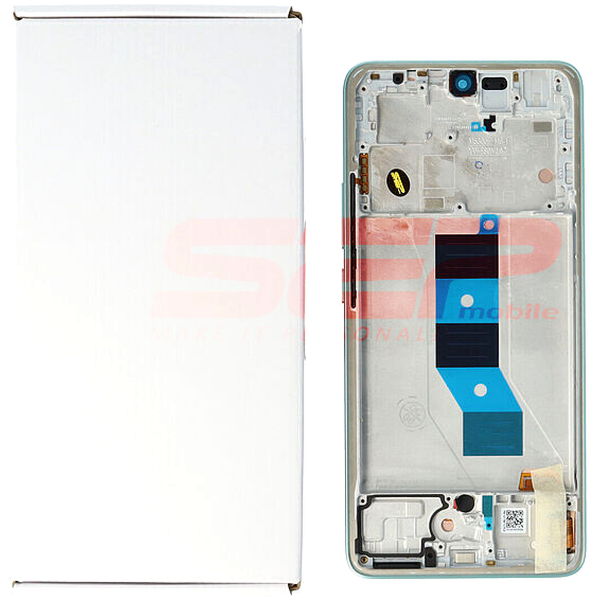 Xiaomi Redmi Note 14 5G · LCD+Touchscreen cu Rama Xiaomi Redmi Note 14 5G / Poco M7 Pro CORAL GREEN Service Pack