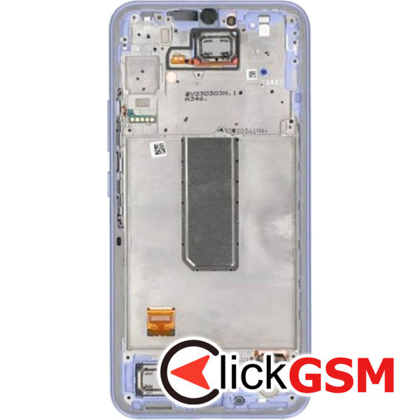 Piesa Display Original Cu Touchscreen Si Rama Violet Samsung Galaxy A34 5g 40ug