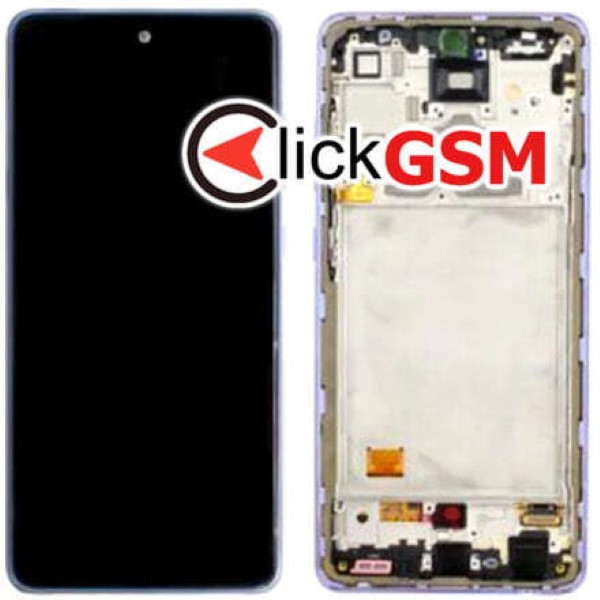 Piesa Display Original Cu Touchscreen Si Rama Violet Samsung Galaxy A72 Q1d