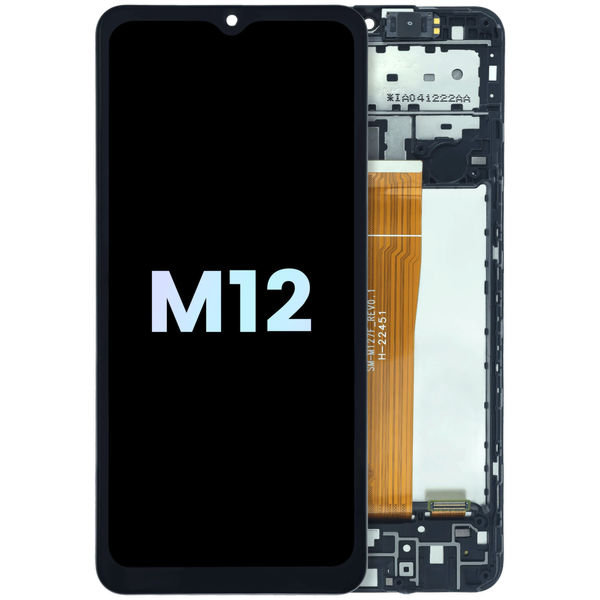 Samsung Galaxy M12 · OLED Assembly With Frame Compatible For Samsung Galaxy M12 (M127) (Service Pack) (All Colors)
