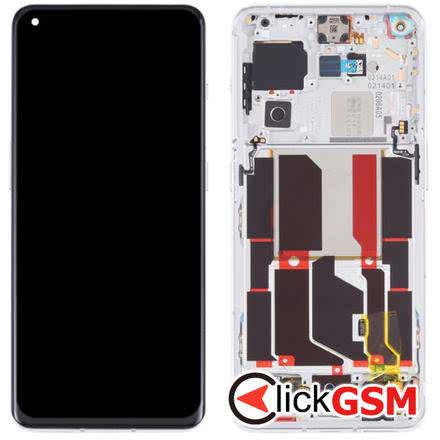 OnePlus 10 Pro NE2210 Digitizer Full Assembly with Frame LCD Screen (Silver)