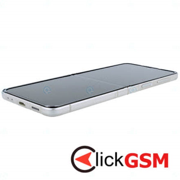 Piesa Display Pliabil Cu Touchscreen Rama Si Balama Cream Samsung Galaxy Z Flip3 5g 19tq