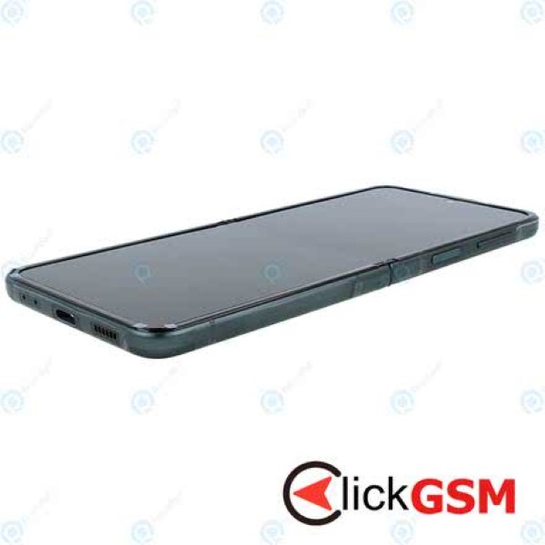 Piesa Display Pliabil Cu Touchscreen Rama Si Balama Verde Samsung Galaxy Z Flip3 5g 2xs7