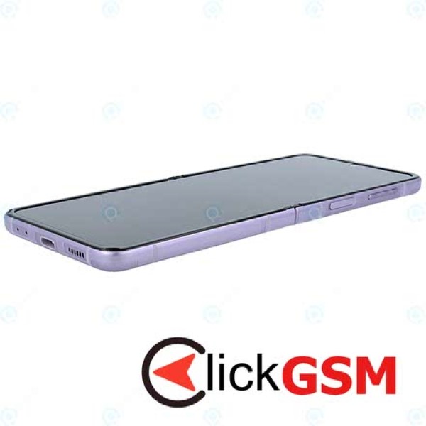 Piesa Display Pliabil Cu Touchscreen Rama Si Balama Violet Samsung Galaxy Z Flip3 5g 1r1i