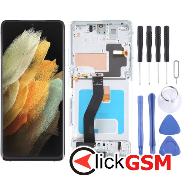 Piesa Display Silver Samsung Galaxy S21 Ultra 5g 4eu0