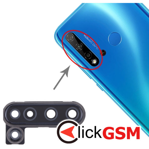 Piesa Piesa Geam Camera Black Huawei Nova 5i 2e4y