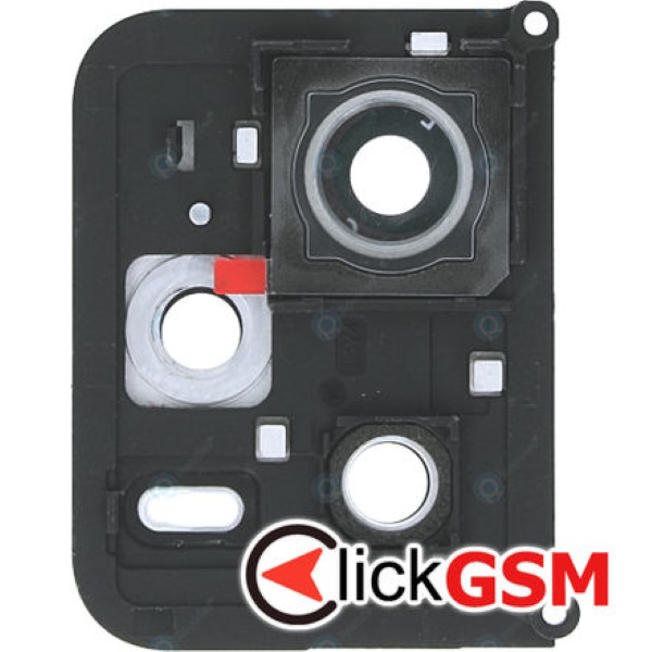 Piesa Geam Camera Cu Ornament Alb Xiaomi Redmi Note 12 Pro 5g 2gip