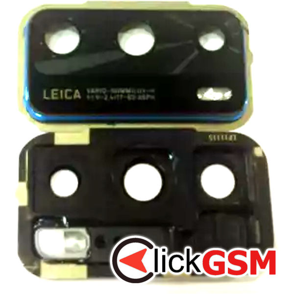 Piesa Geam Camera Cu Ornament Albastru Huawei P40 D7f