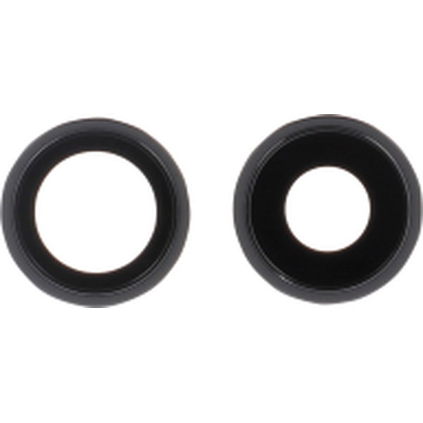Apple iPhone 16 · Geam Camera Spate cu Rama iPhone 16 / 16 Plus Negru, Reconditionat, Set 2 buc