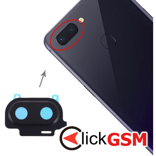 Piesa Piesa Geam Camera Cu Ornament Black Oppo R15 1x6z