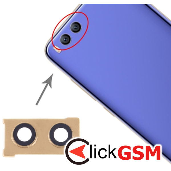 Piesa Geam Camera Cu Ornament Gold Xiaomi Mi 6 1zfl