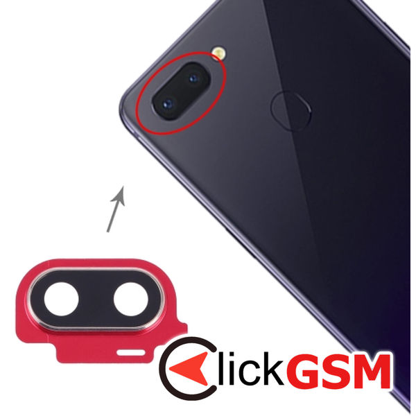 Piesa Geam Camera Cu Ornament Red Oppo R15 1x6x