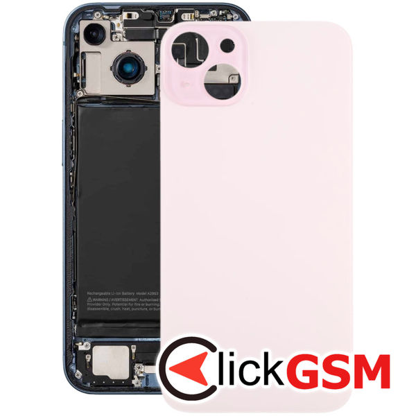 Piesa Geam Spate Pink Apple Iphone 15 Plus 4h85