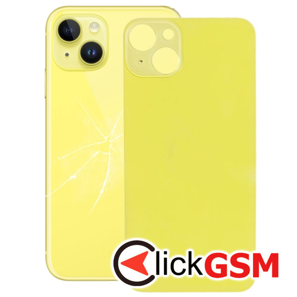 Piesa Piesa Geam Spate Yellow Apple Iphone 14 4f5s