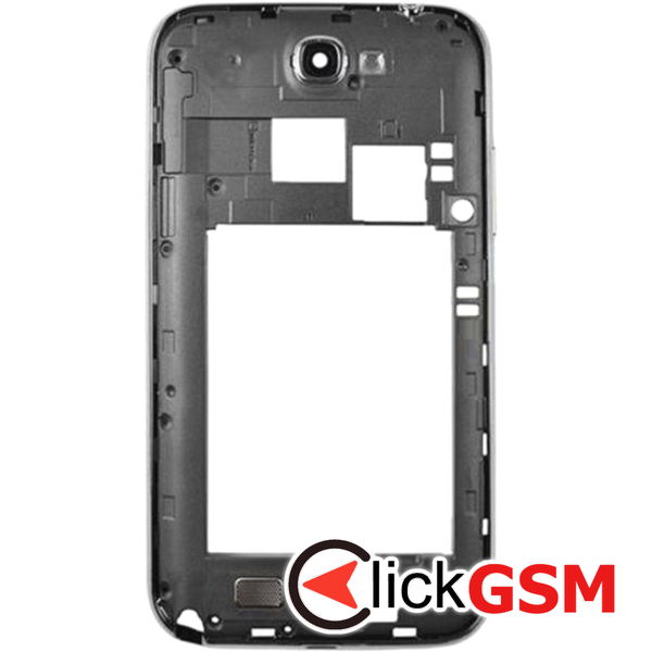 Piesa Piesa Mijloc Cu Capac Spate Black Samsung Galaxy Note 2 4e3d