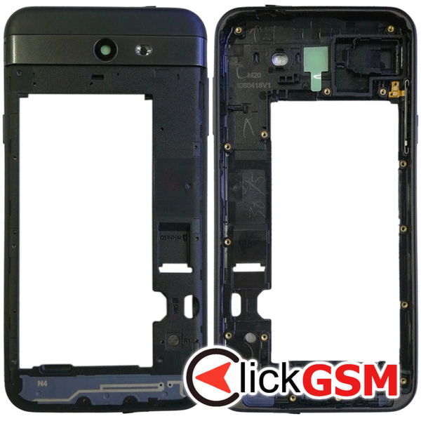 Piesa Mijloc Cu Capac Spate Negru Samsung Galaxy J7 V 4e6m