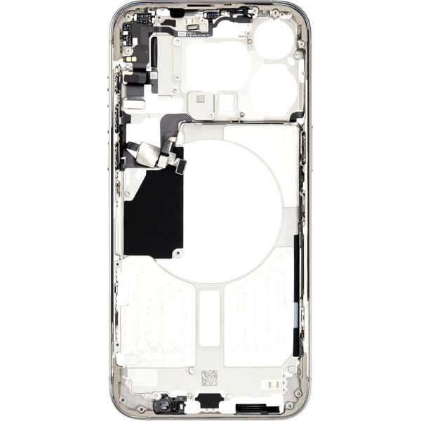 Apple iPhone 15 Pro Max · Carcasa mijloc iPhone 15 Pro Max, White Titanium - Grade A (Original (provine din dezmembrari))