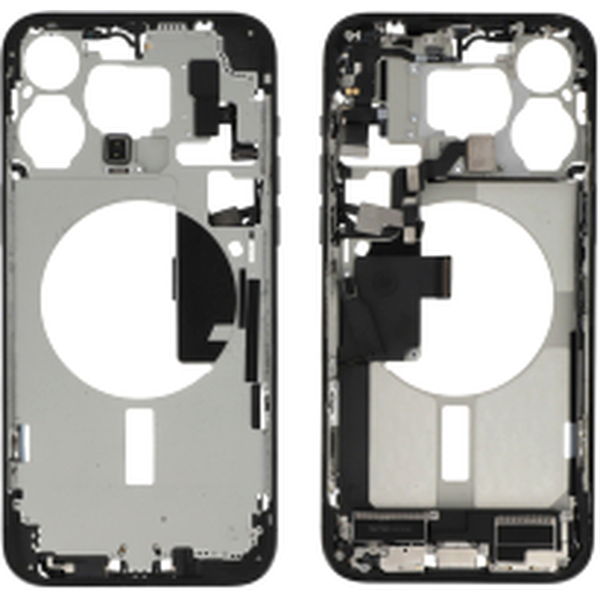Apple iPhone 15 Pro Max · Midframe Black Titanium cu componente iPhone 15 Pro Max - Pulled A