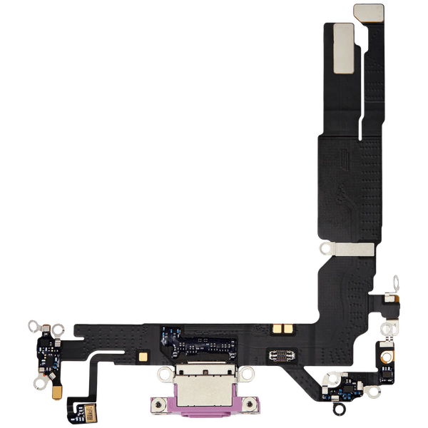 Apple iPhone 16 · Charging Port Flex Cable For iPhone 16 (Used OEM Pull) (Pink)