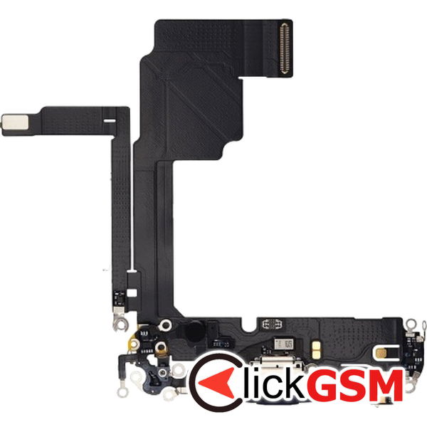 Piesa Modul Incarcare Cu Microfon Si Mufa Incarcare Albastru Mat Apple Iphone 15 Pro 2y5