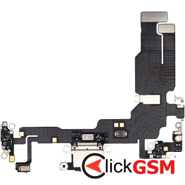 Piesa Modul Incarcare Cu Microfon Si Mufa Incarcare Negru Apple Iphone 15 2xt