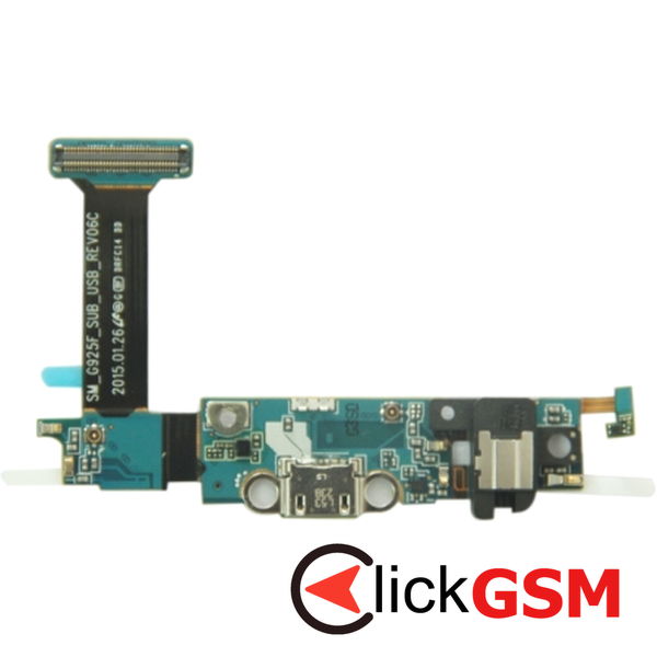 Piesa Modul Incarcare Cu Mufa Incarcare Si Microfon Samsung Galaxy S6 Edge 49bu