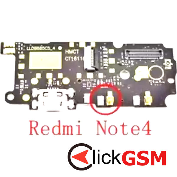 Piesa Modul Incarcare Cu Mufa Incarcare Xiaomi Redmi Note 4 3a7n