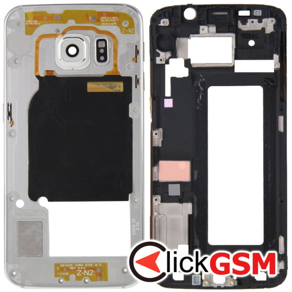 Piesa Rama Display Silver Samsung Galaxy S6 Edge 4e2r