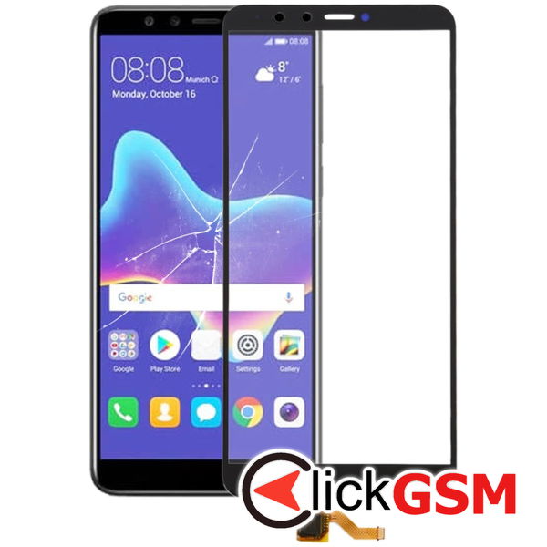 Piesa Sticla Black Huawei Y9 2018 1dvq