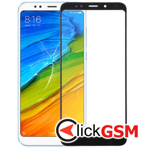 Piesa Sticla Black Xiaomi Redmi 5 Plus 4p5a