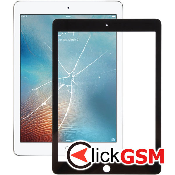 Piesa Sticla Cu Oca Black Apple Ipad 9.7 2018 1xli