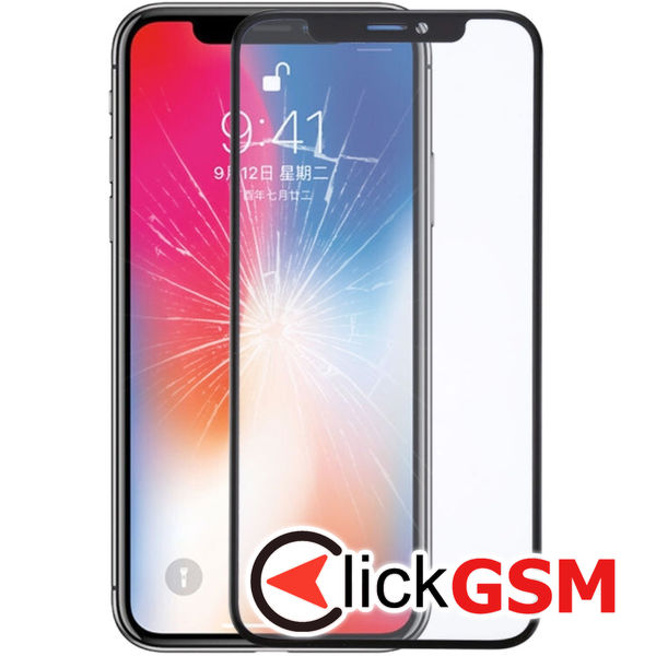 Piesa Sticla Cu Oca Black Apple Iphone X 4fxj