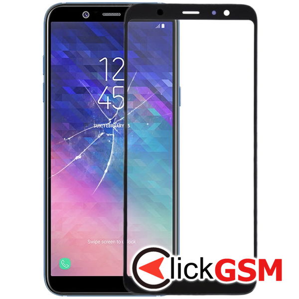 Piesa Sticla Cu Oca Black Samsung Galaxy A6.plus 4cgi