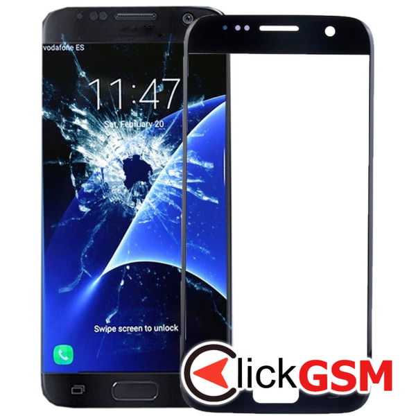 Piesa Sticla Cu Oca Black Samsung Galaxy S7  4cp5