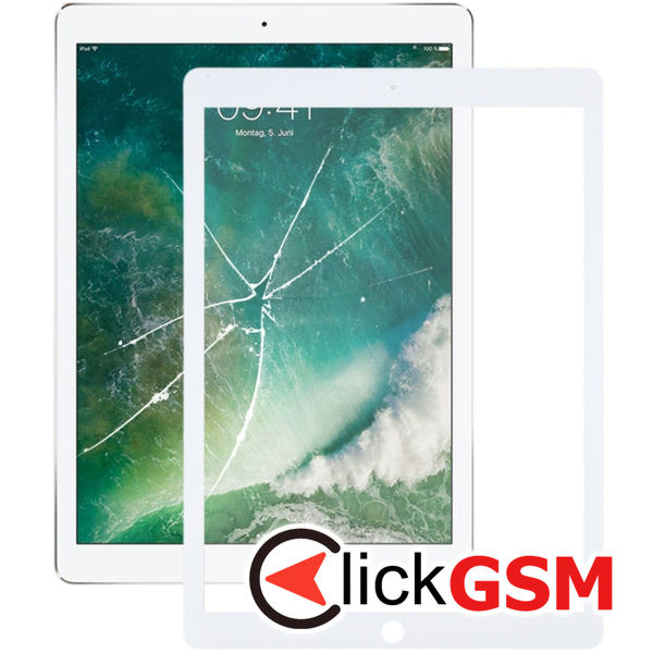 Piesa Piesa Sticla Cu Oca White Apple Ipad Pro 12.9 2017 1xjx