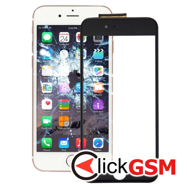 Piesa Piesa Sticla Cu Rama Display Black Apple Iphone 6s 4n0n