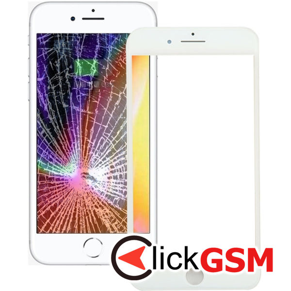 Piesa Sticla Cu Rama Display Si Oca Black Apple Iphone 8 Plus 4g0m