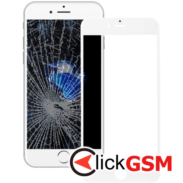 Piesa Sticla Cu Rama Display Si Oca White Apple Iphone 7 4g7m