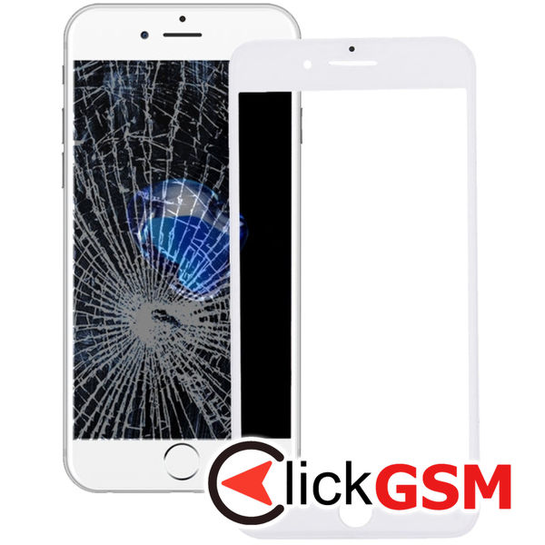 Piesa Sticla Cu Rama White Apple Iphone 7 4g72