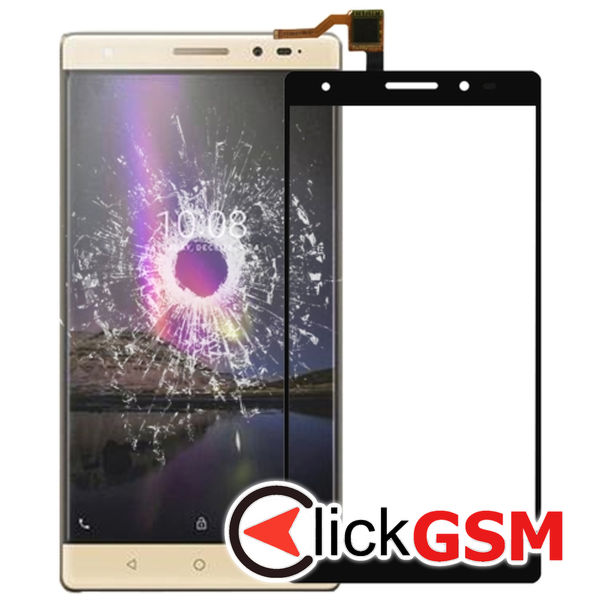 Piesa Sticla Cu Touchscreen Black Lenovo Phab 2 Plus 4nk5