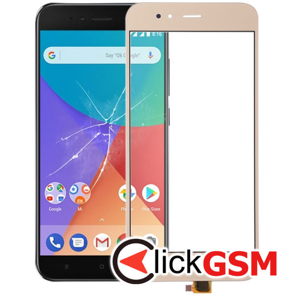 Piesa Sticla Cu Touchscreen Gold Xiaomi Mi 5x 25xk