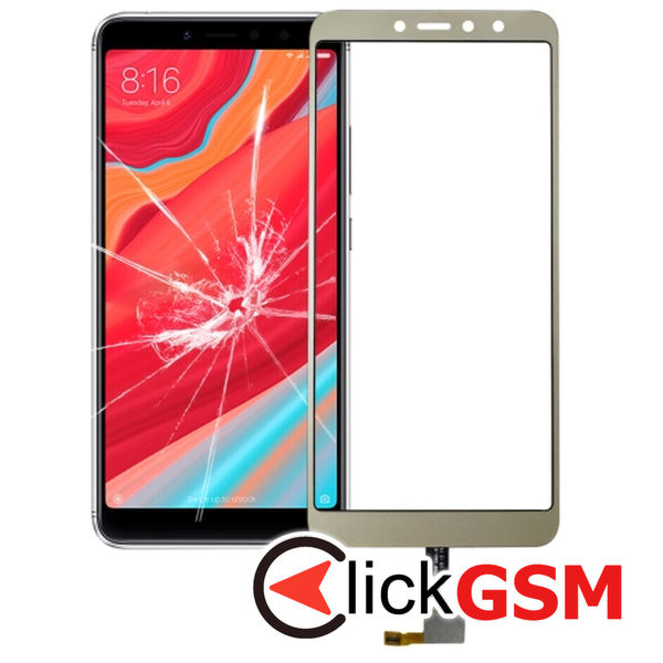 Piesa Sticla Cu Touchscreen Gold Xiaomi Redmi S2 4p8h